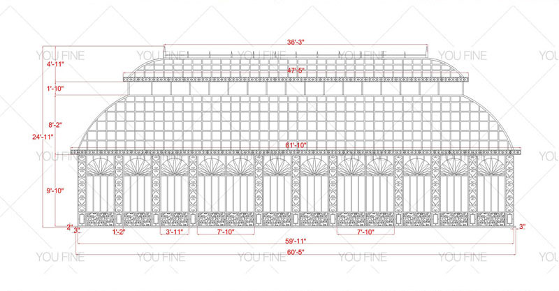 CAD drawing of metal gazebo