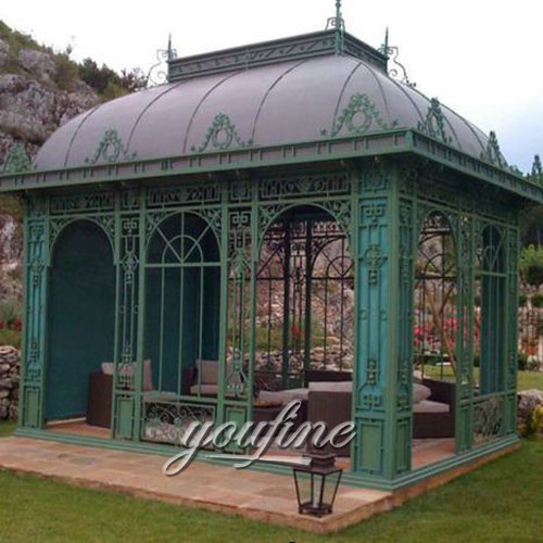 Hot selling Large outdoor metal 10x10 gazebo for garden