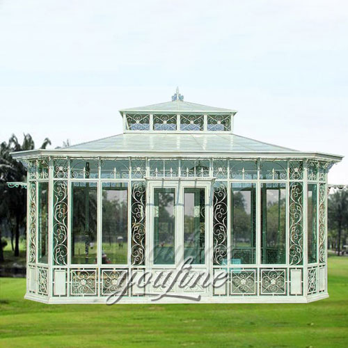 Buying outdoor garden screened hardtop white gazebo with best price