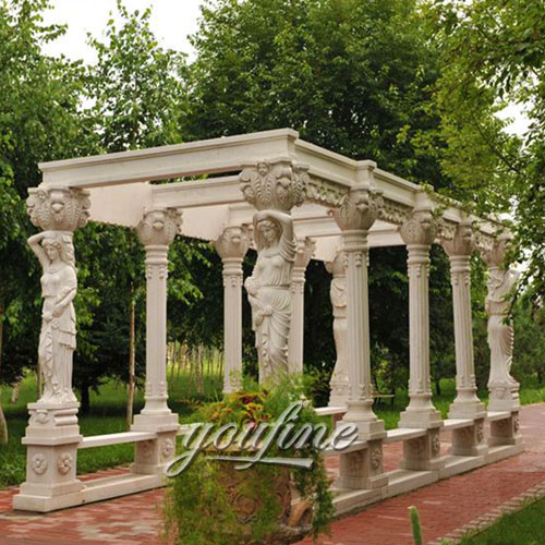 High quality garden decorative nature stone gazebo for sale