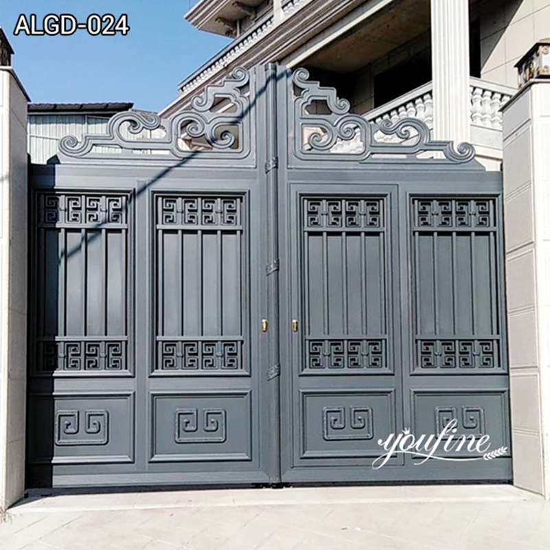 Customized High Quality Large Aluminum Gate Driveway Design for Sale ALGD-024