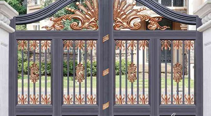 Luxury Design Aluminum Door Gate for Entrance House for Sale ALGD-021