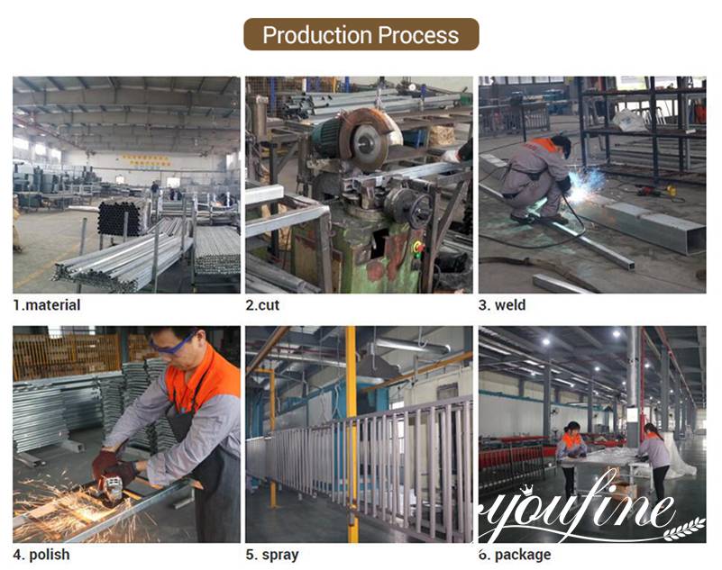 production process of Aluminium Garden Gate for Sale